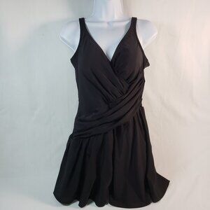 Miraclesuit Black Skirted Swimsuit – Size 14 – Slimming Fit